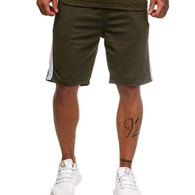 Для мужчин Мужская спортивная отдых Пять штанов летние новые модные Очаровательный цвет соответствия Штаны контрастного цвета дышащие спортивные штаны для фитнеса