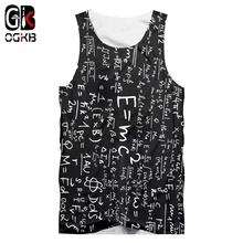 OGKB мужской жилет, хит, бодибилдинг, смешной, 3D жилет, с принтом классной доски, формула хип-хоп размера плюс, мужской костюм, летняя рубашка без рукавов