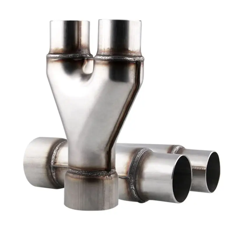 

1 pcs Exhaust Y Pipe Adapter Connector 3 inch Single to2.5 inch Dual