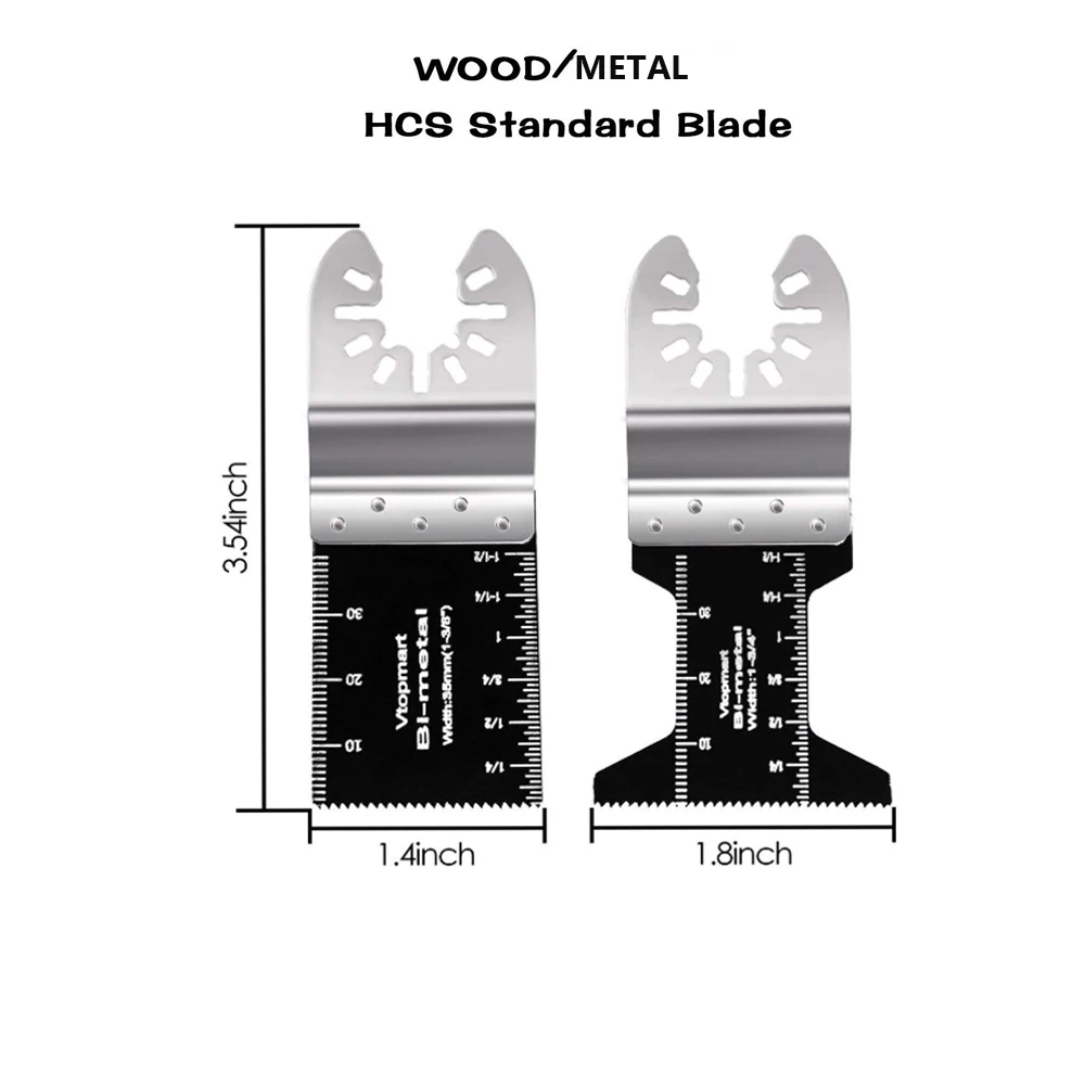 WHDZ 2pcs Universal Bi-metal Precission Multitools Saw Blade Oscillating Multi Tools Electric Function Tool Parts Power Tool WHDZ 2pcs Universal Bi-metal Precission Multitools Saw Blade Oscillating Multi Tools Electric Function Tool Parts Power Tool