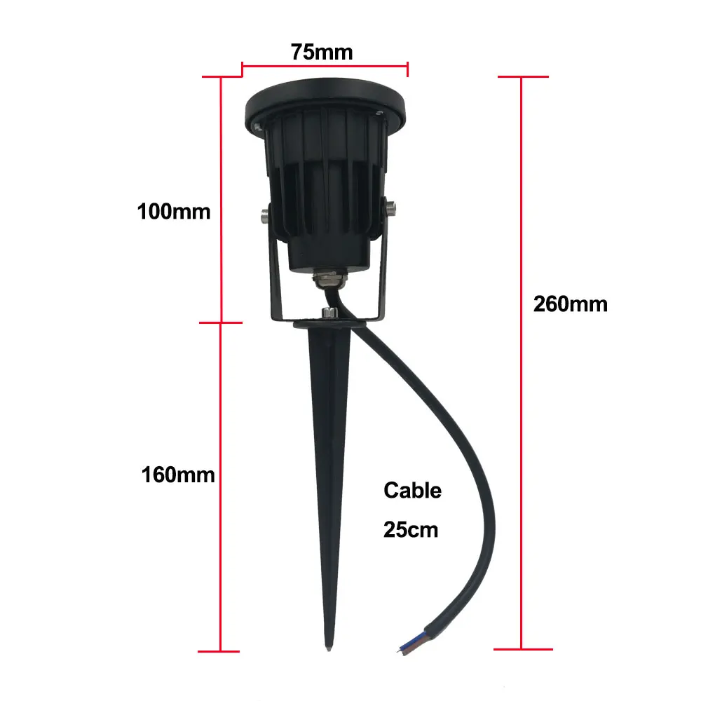 Светодиодный светильник для сада 12 В 3 Вт COB IP67 Водонепроницаемый Открытый садовый Точечный светильник Спайк светодиодный светильник для газона prikspot tuinspot ландшафтный светильник ing