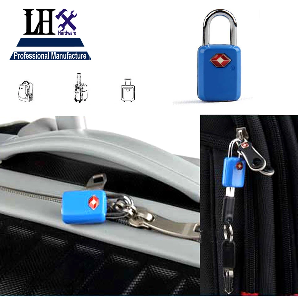 

Rarelock Blue TSA Zinc Alloy Small Luggage Bag Travel Bag Suitcase Safe Padlock Zipper Backpack Locks a