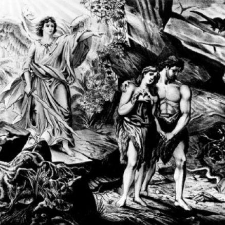 Adam and Eve Driven Out of Paradise by W. Ebbinghaus Poster Print (24 x 36)