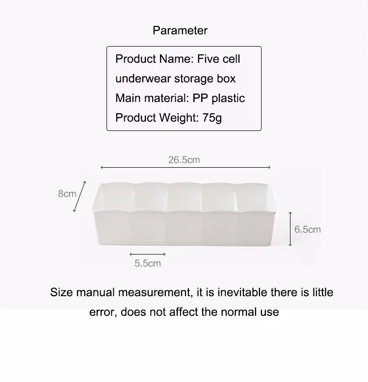5 сетки гардеробные принадлежности, коробки для хранения Корзина Организатор Для женщин Для мужчин носки для хранения нижнего белья, бюстгальтеров коробка Пластик контейнер Органайзер коробка для косметики
