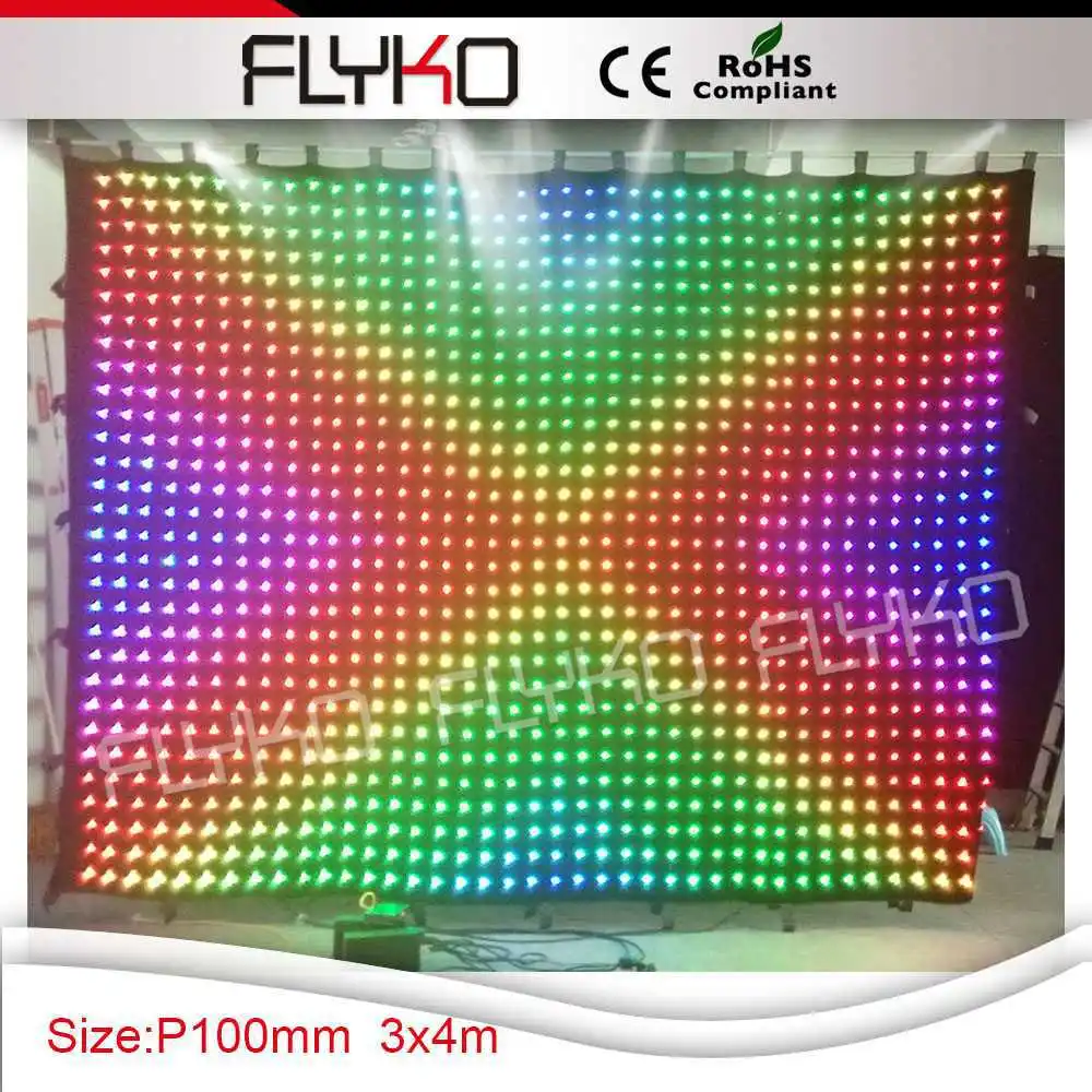 

Бесплатная доставка гибкий дисплей занавеска RGB LED видео занавес