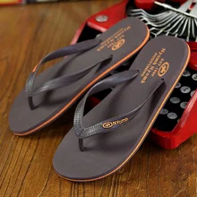Hot 2016 Men’s Flip Flops Rubber Male Slippers Summer Fashion Beach Sandals Shoes for Man High Quality plus size Eur :39-44