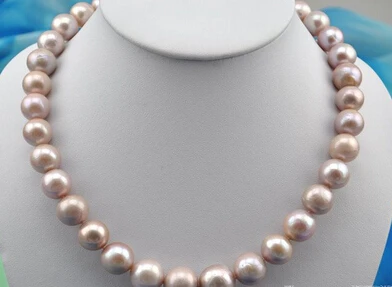 

shitou 001618 "16mm round purple Keshi Reborn pearl necklace