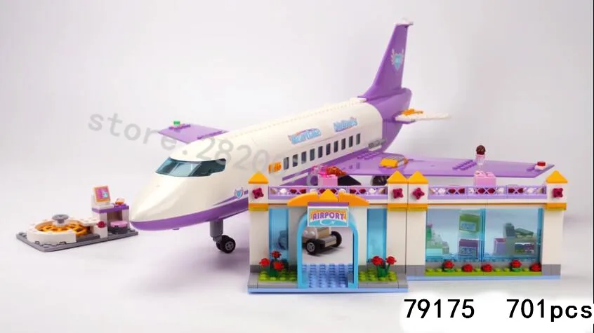 

79175 701 Pcs Model building kits compatible with lego city 41109 Girl Friends Heartlake City Airport Set Bricks figure toys