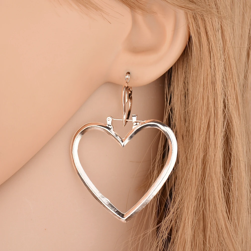 UAM Simple Love Earrings Hearts Drop Earrings Romantic Lovers Gifts