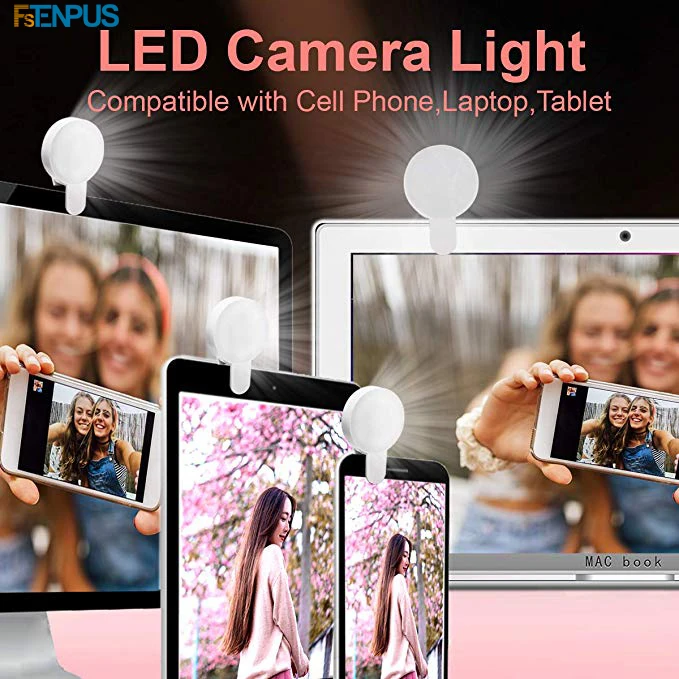 

LED Beauty Fill Lamp Phone Selfie Ring Light Portable Circle Photography Clip Light Phone Camera Lamp Rechargeable Novelty Gifts
