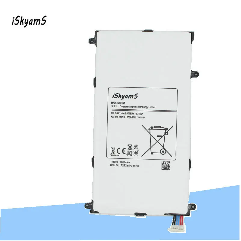 ISkyamS 1x4800 мАч T4800E Сменный аккумулятор для Samsung Galaxy Tab Tablet Pro 8 4 дюймов T320 T321 T325 SM