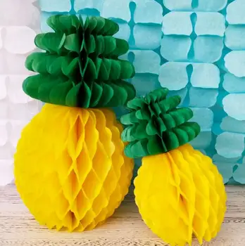 

Party Pineapple Honeycomb Centerpieces Tissue Paper Pineapple Pendants Hawaiian Luau Party Birthday Wedding Hanging Decor