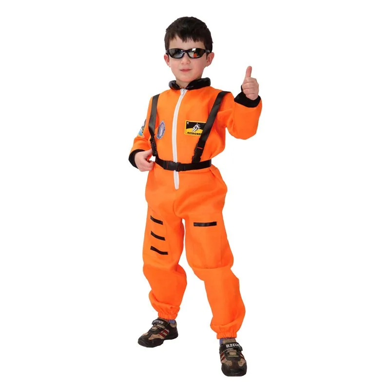Хэллоуин авиационный костюм космонавта для мальчиков косплей детей шоу представление красивая одежда комбинезоны+ ремни безопасности