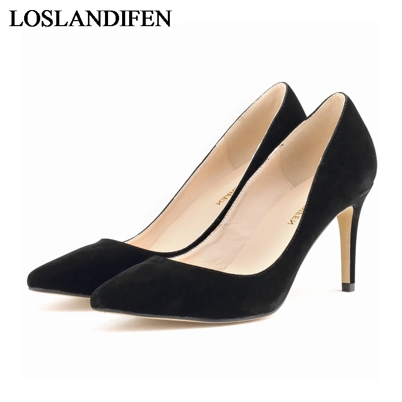 

Fashion 2018 Hot Sale High-Heeled Shoes Women's Pumps Pointed Toe Thin Heel Sweet Women Sexy Beautiful Single Shoes NLK-B0064
