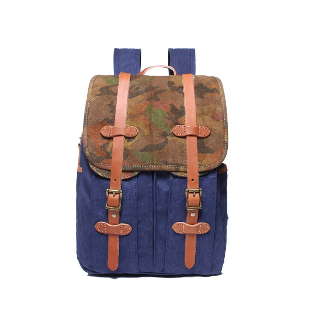 

Trend Men's Canvas Bag Retro Travel Knapsack Multi-function Backpack Fashion Big-capacity 15 Inch Computer Package
