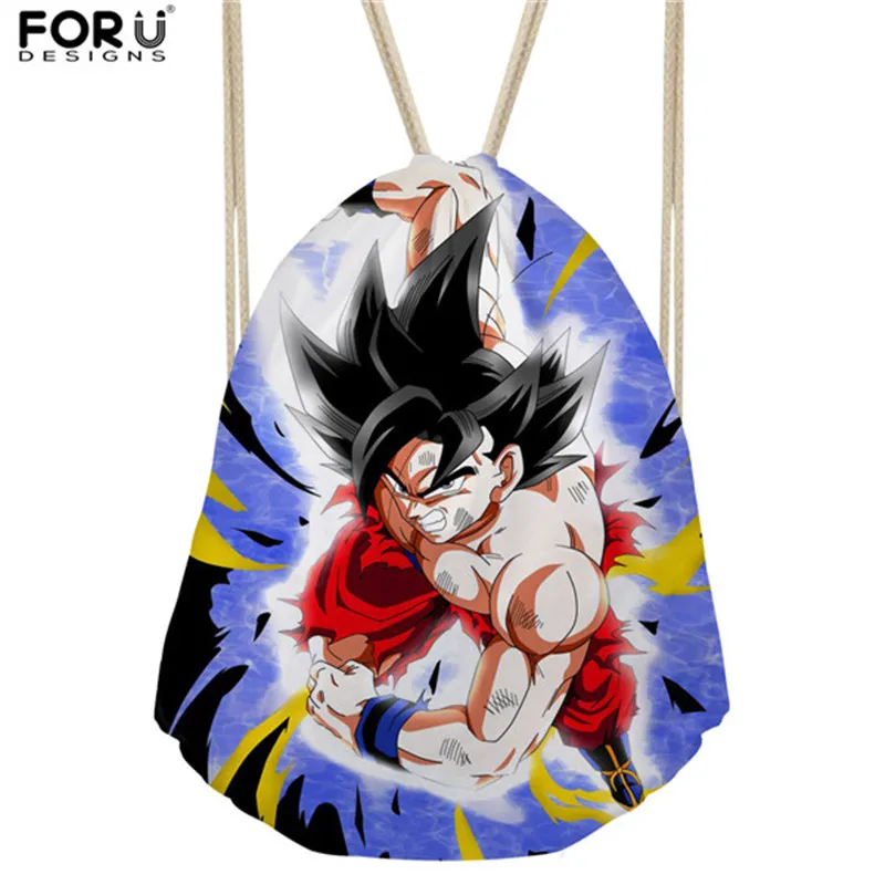 FORUDESIGNS/горячая аниме Dragon Ball Z Супер шнурок рюкзак для детей мальчиков Прохладный Saiyan солнце Гоку Вегета печати школьные сумки - Цвет: H6863Z3