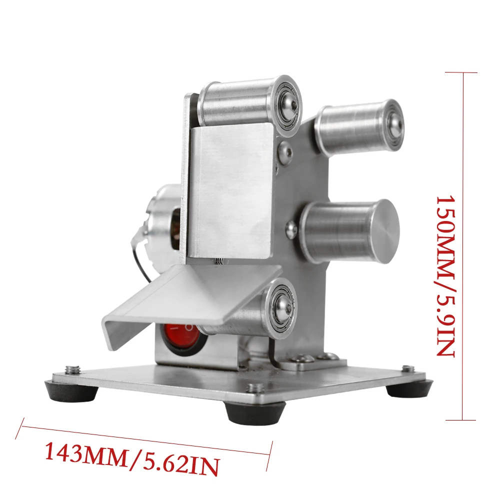 Многофункциональный измельчитель мини электрический ленточный шлифовальный станок DIY шлифовальная полировальная машинка для резки кромок точилка