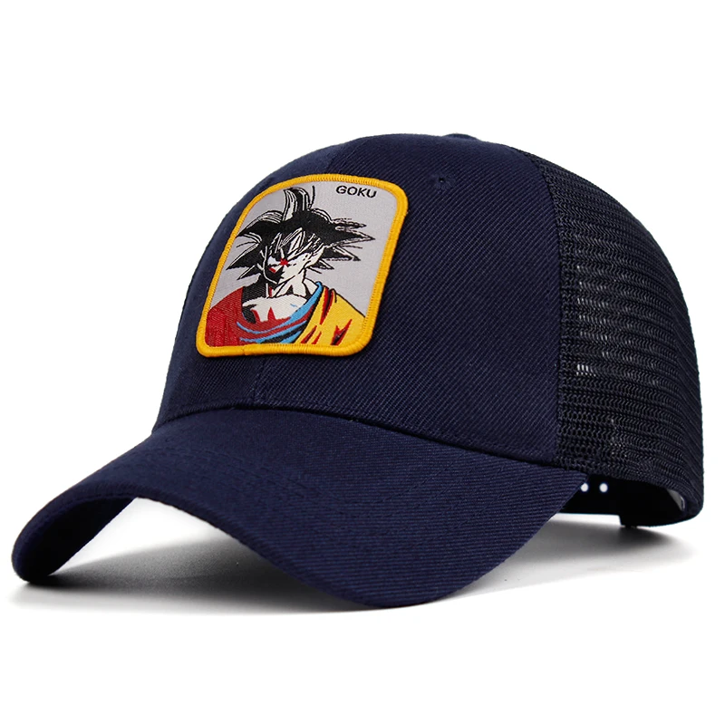 غوكو قبعة من القماش الشبكي لعبة دراغون بول Z Snapback بولما] القطن سايان قبعة بيسبول الرجال النساء الهيب هوب سائق الشاحنة أبي قبعة الصيف دروبشيبي...