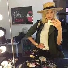 Летняя унисекс ручная работа натуральная пшеничная Соломенная женская шляпа от солнца с бантом широкими полями шляпы с плоским верхом мужские пляжные Твердые крышки Защита от солнца A1