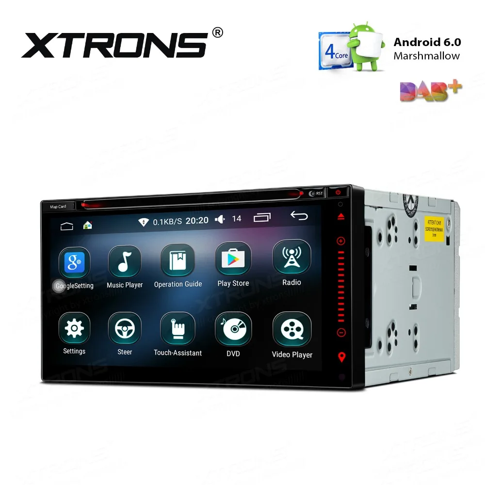 Best XTRONS Universal 6.95" Digital Touch Screen Head unit Android Car Multimedia DVD Player Radio Stereos Steering wheel GPS RDS OBD 1