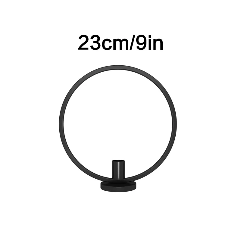 Металлические подсвечники черный/Золотая свеча стойки круглый железный подсвечник искусственный цветы стол украшение для центра стола - Цвет: 1