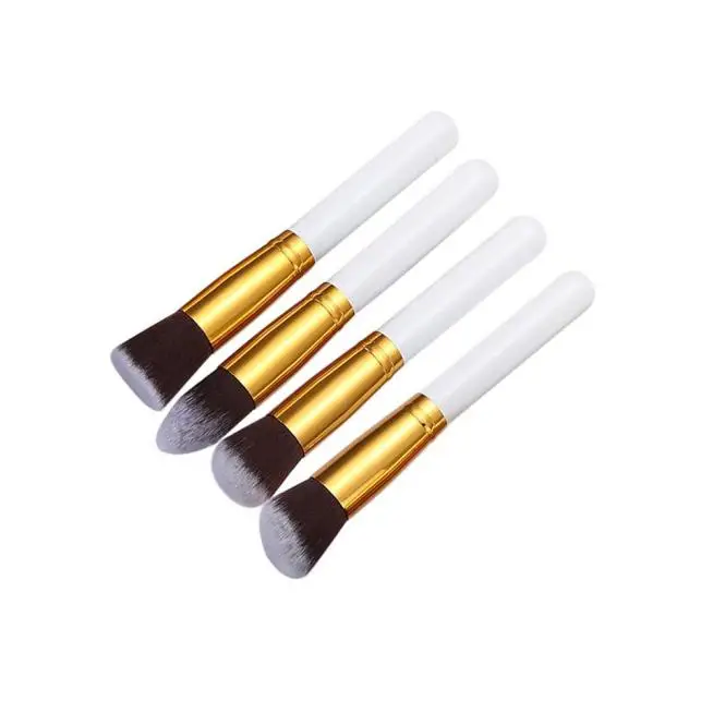 

Makeup Brushes set Professional with case 4 Pcs Synthetic Kabuki Flat Foundation Brush Makeup Cosmetic Brushes 8W5