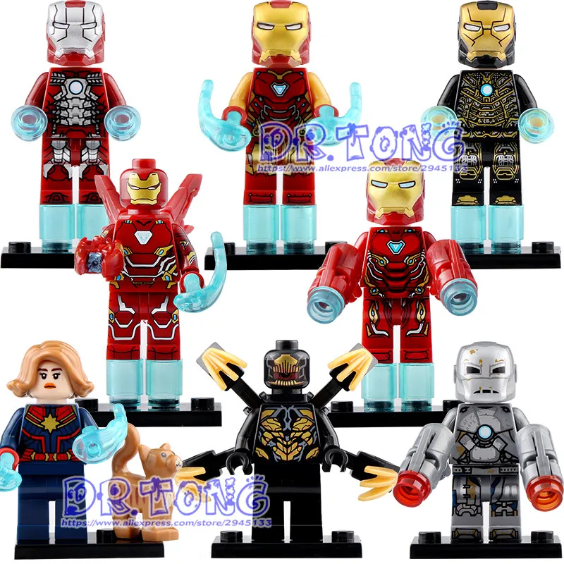 

Legoed Captain Marvel Avengers 4 Super Heroes Captain America Black Widow MK50 Building Blocks Toys For Children Gifts WM6055