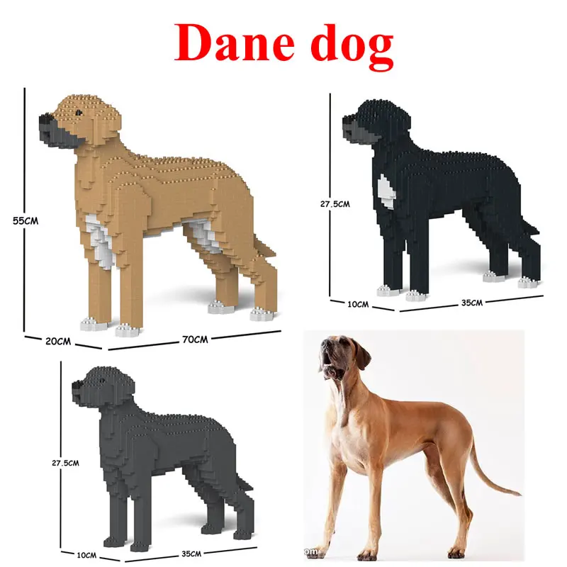 Buy JEKCA Stacking Blocks Dane dog Assembled toy DIY