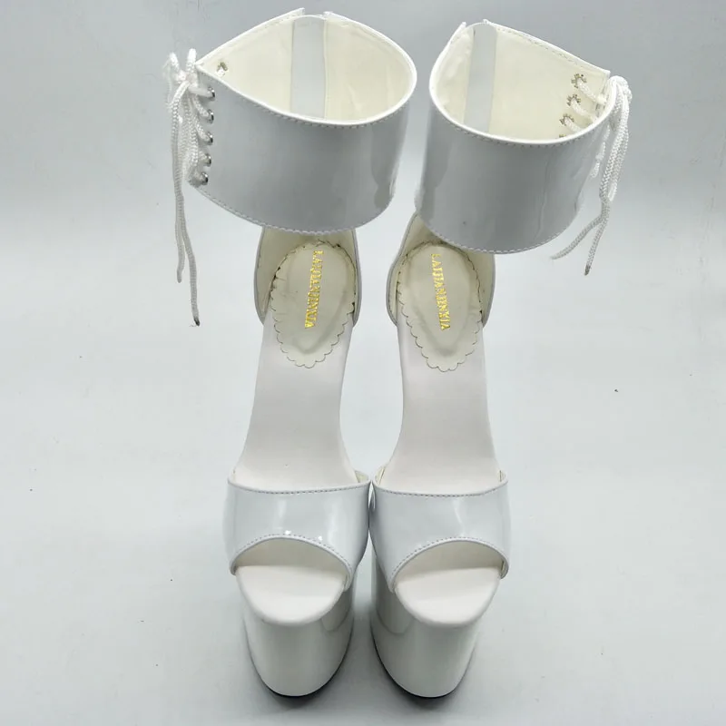 LAIJIANJINXIA/Новые Модные женские босоножки на платформе пикантные Клубные экзотические танцевальные туфли обувь на высоком каблуке 8 дюймов женские туфли-лодочки