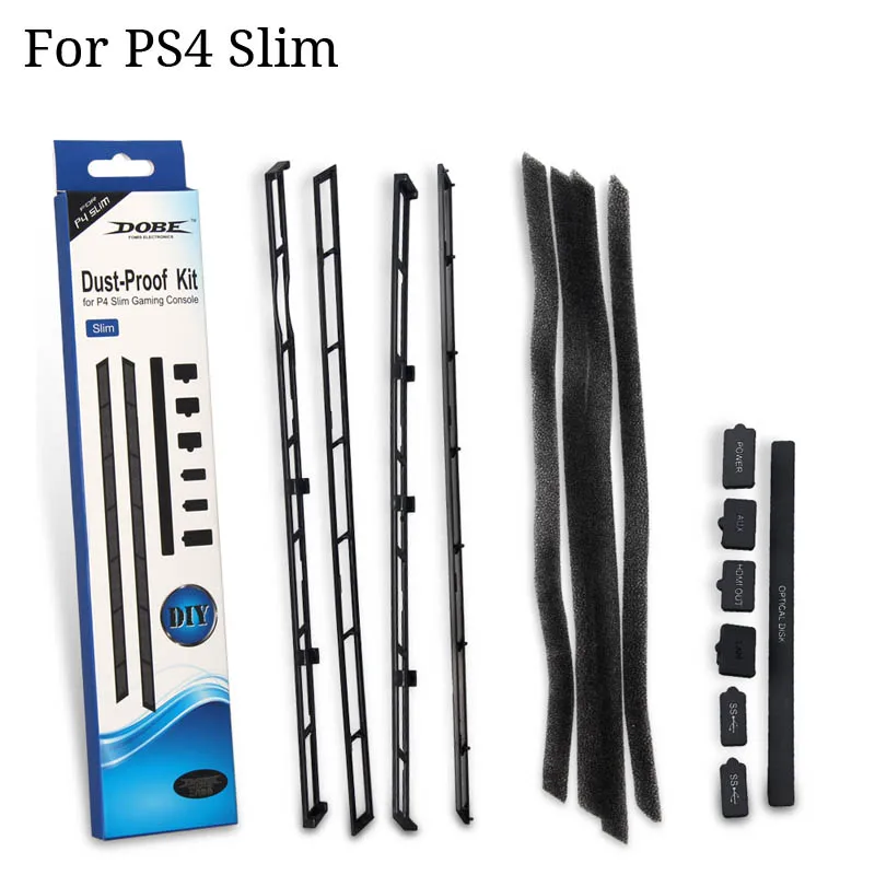 Anti-Dust Protective Cover Case Sponges Stoppers Filter Mesh Plug Dust Proof Kit for PS4 Slim Gaming Console DIY Accessories Anti-Dust Protective Cover Case Sponges Stoppers Filter Mesh Plug Dust Proof Kit for PS4 Slim Gaming Console DIY Accessories
