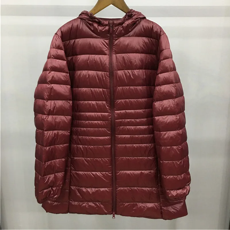 YAGENZ Oversized Thin Down Jackets Parka Winter Jacket Womens Clothes Hooded Cotton Coat 12 Colors Long Coat Plus size S-7XL 209