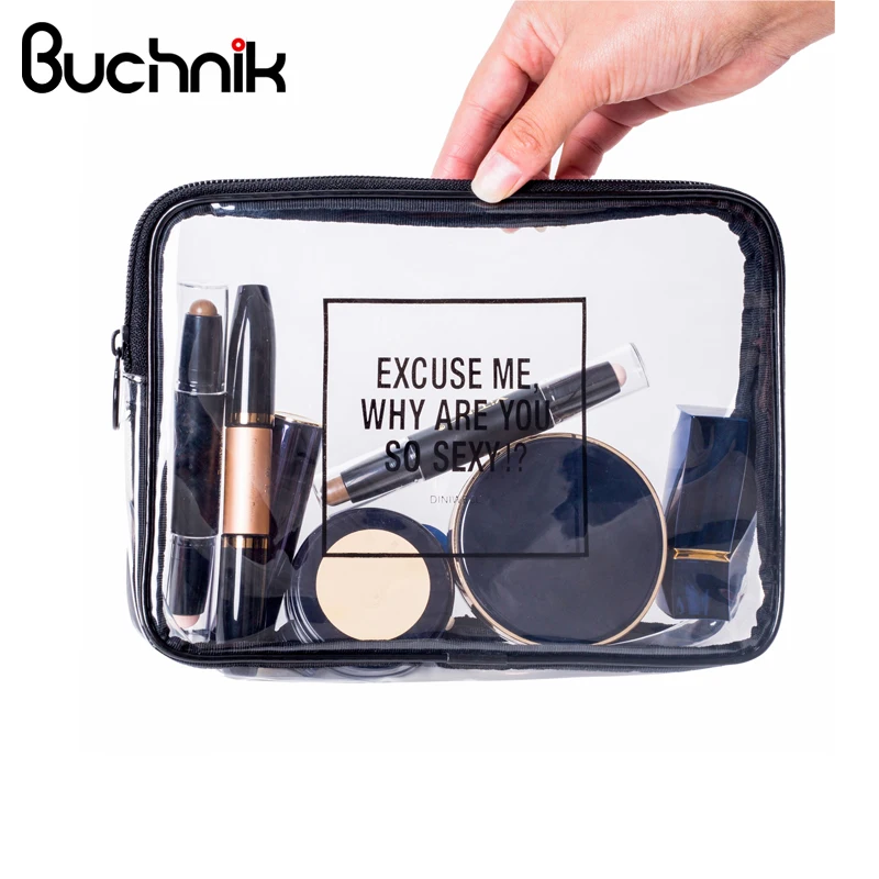 Buy PVC Transparent Cosmetic Bag Waterproof Clear