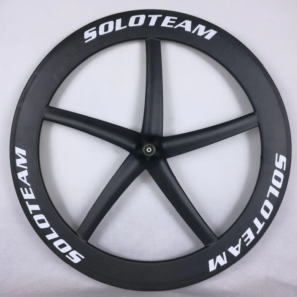 

carbon 5 spoke wheel road or fixed gear or track 5 spoke full carbon bike wheel clincher or tubular