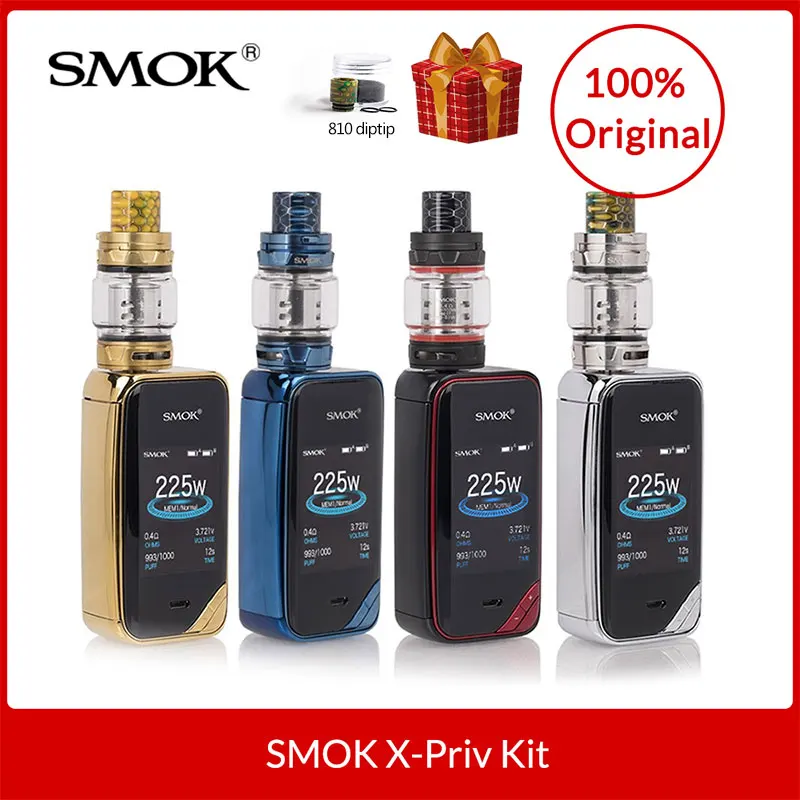 Original SMOK X-Priv Kit 225W with TFV12 Prince Tank 8ml + V12 Prince Q4/T10 Coils For Electronic Cigarette smok x priv vape kit Original SMOK X-Priv Kit 225W with TFV12 Prince Tank 8ml + V12 Prince Q4/T10 Coils For Electronic Cigarette smok x priv vape kit