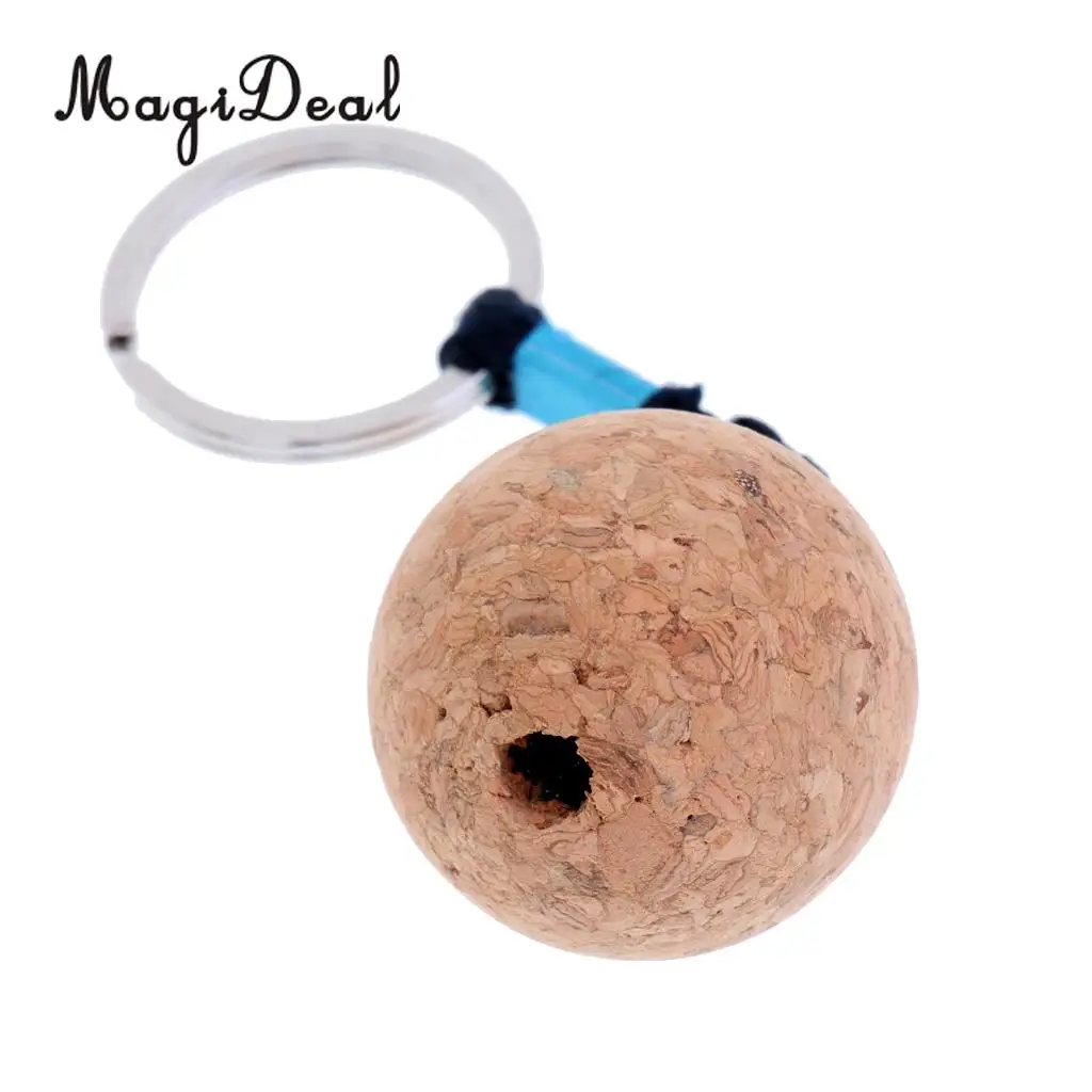 2Pcs Ultralight 3.5cm Floating Cork Keyring Key Chain Water Buoyant Key Ring Marine Sailing Boat Float Replacement Accessories