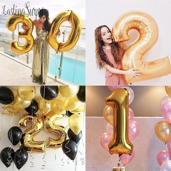 

Figure Balloon Foil 40 Inches Years Helium Ballon Number Happy 18 Birthday Ball Air Balloon Party Decoration Baloons Globos