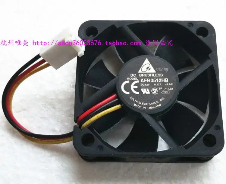 

NEW DELTA 5015 5CM 3lines test speed double ball bearing AFB0512HB AA61 12V 0.17A cooling fan