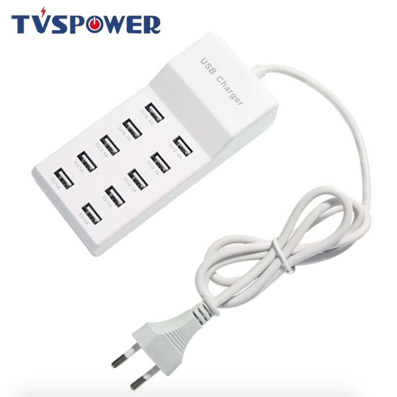 USB разветвитель для зарядки 60 Вт 10 портов|Зарядные устройства| |