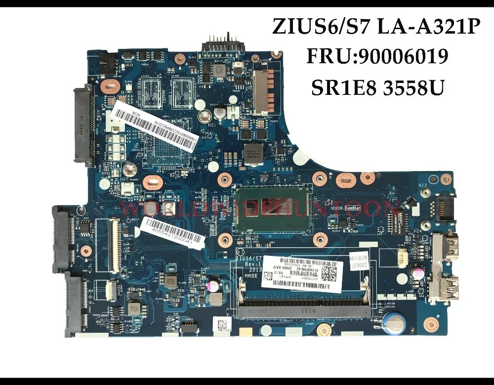 Высокое качество ZIUS6/S7 LA A321P для Lenovo S410 материнская плата ноутбуков FRU: 90006019 SR1E8 3558U