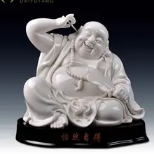 Белая фарфоровая фигурка горшочек смеющаяся статуя Будды предметы интерьера Беззаботная maitreya
