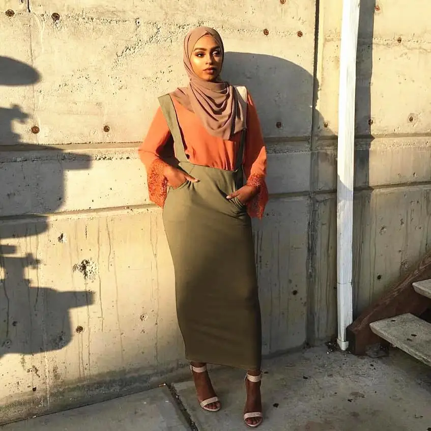 Женские Модные пояса юбки комбинезоны платье мусульманской плавки длинная юбка-карандаш Рамадан вечерние поклонение Услуги Исламская