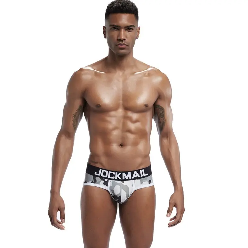 white briefs JOCKMAIL Brand New Camouflage Men Underwear Sexy printed Briefs comfortable panties Sexy mens bikini briefs Gay underwear Penis saxx briefs