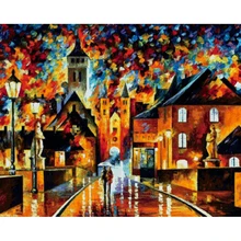 Полный квадратный алмаз 5D DIY алмазная живопись фото на заказ "под дождем" 3D Вышивка крестом, мозаичный Декор