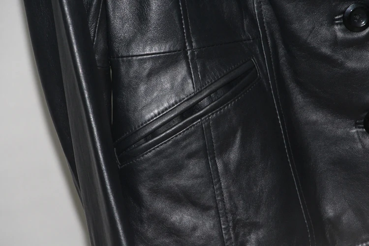 Тканевое Женское пальто из натуральной овчинной кожи, костюм, блейзеры, Женская куртка, настоящий натуральный черный цвет, большие размеры 5xl 6xl 7xl