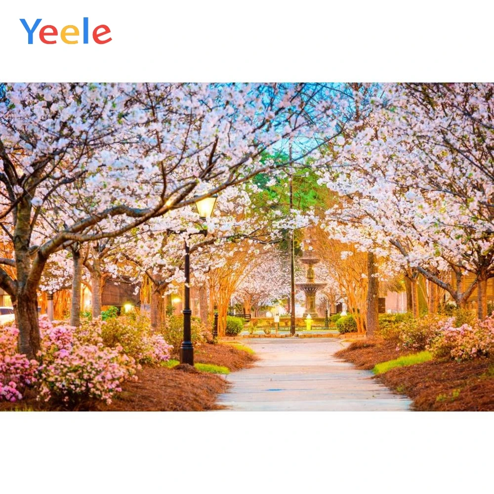 

Yeele Vinyl Flowers Tree Corridor Children Birthday Party Photography Background Wedding Photographic Backdrop Photo Studio