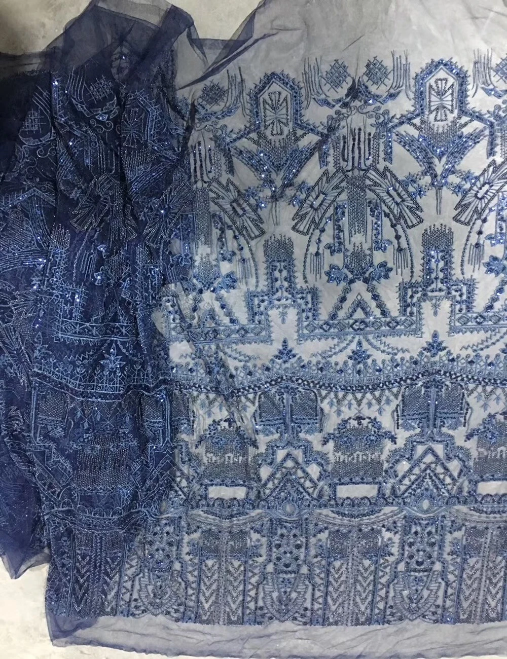 Нигерийская Тяжелая бисерная кружевная ткань, африканская кружевная ткань, новейшее высокое качество, французская вышитая кружевная ткань для платья W077