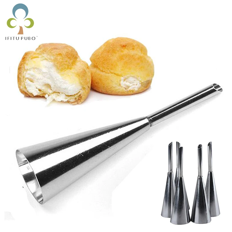 

2 Sizes Cup Cake Cream Puff Icing Piping Nozzle Tips Sugarcraft Fondant Pastry Baking Tools Kitchen Accessories GYH