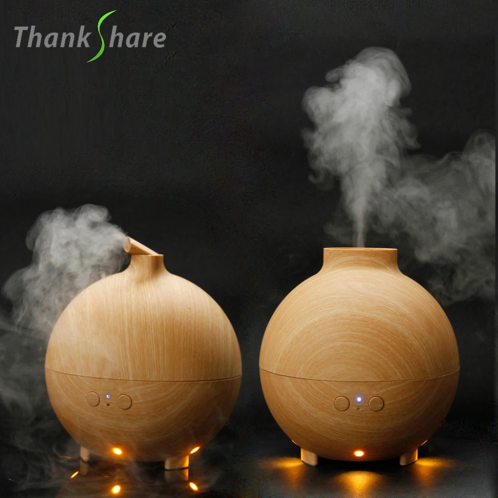 600ml Essential Oil Diffuser Aroma Diffuser Ultrasonic Humidifier Mist Maker Aromatherapy Air Purifier Woodgrain