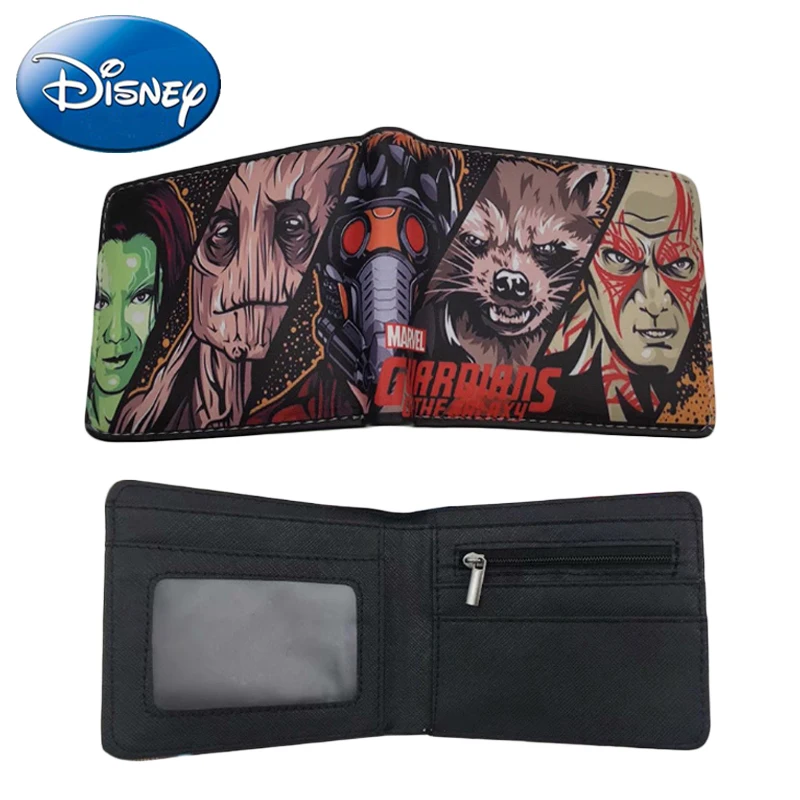 Disney кошелек из натуральной кожи для мальчиков и девочек модный короткий двойной