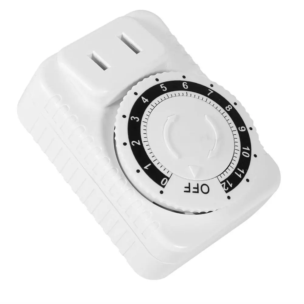 

Programmable Timer Plug Mechanical Self Timer Controller 10A Outlet Switch Adjustable 12 Hours Relay Switch Timer Socket Timing